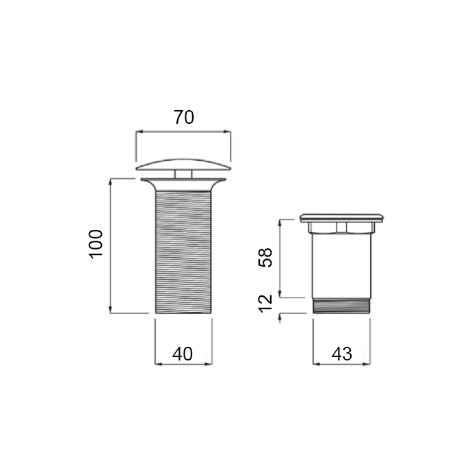 CONTINUOUS FLOW WASTE