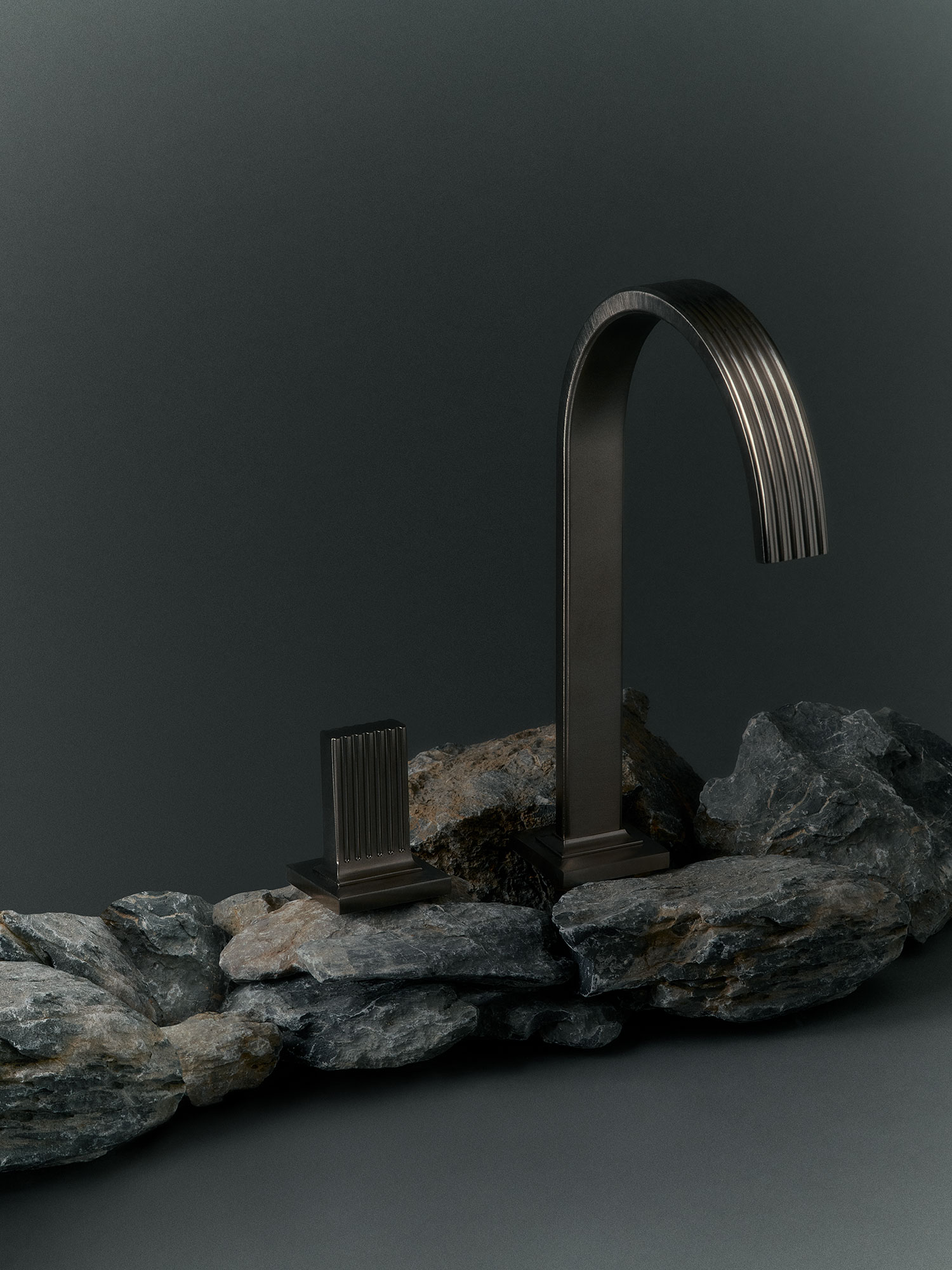 Pittella Consulting 03 IOS-KEA Deck Mounted Basin Tap in Iron Ore