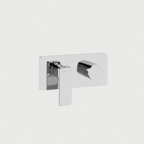 HASK Horizontal Shower/Bath LH Mixer with 2 way diverter and back plate